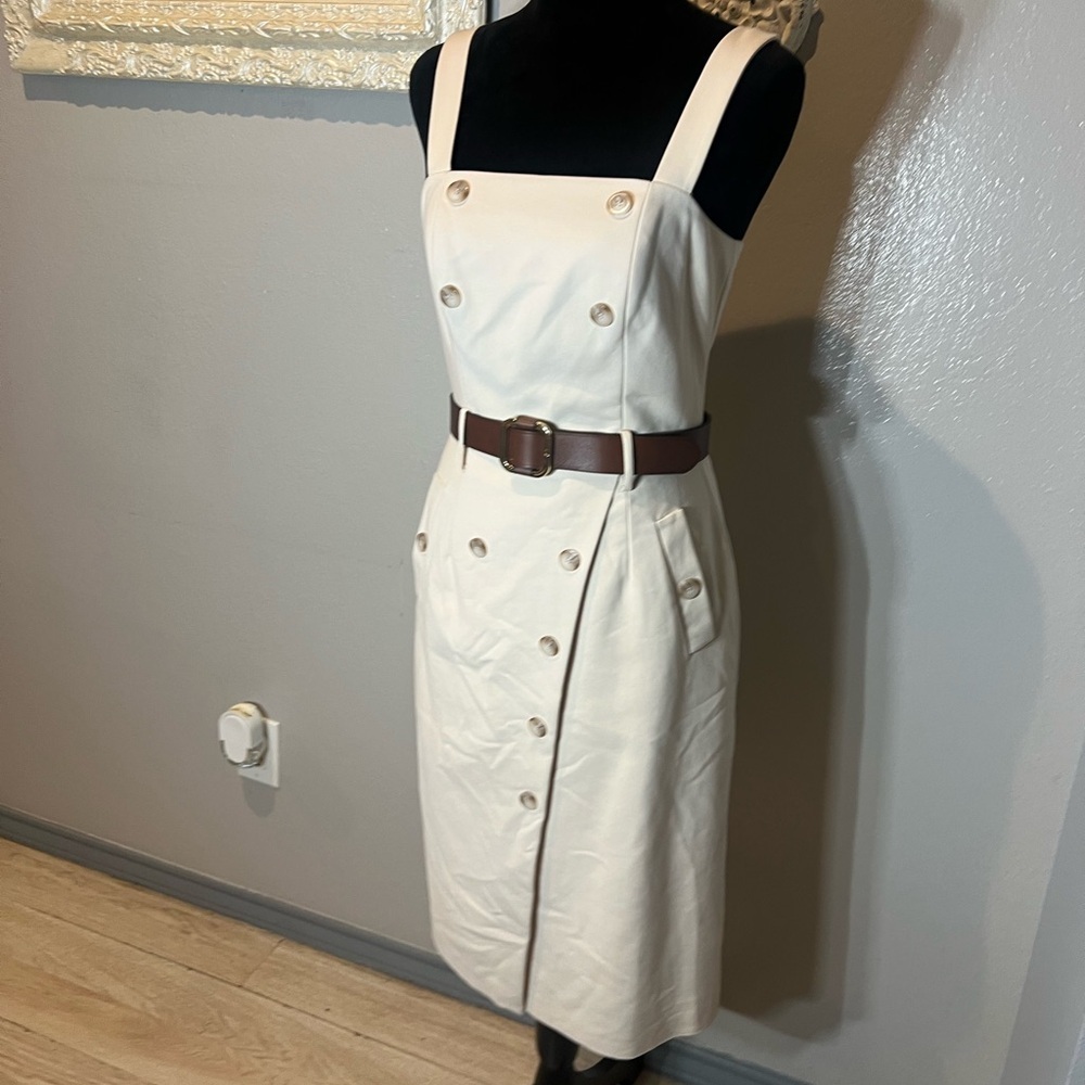 Antonio Melani Cream Button-Down Dress